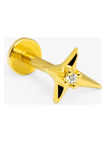 Ania Kruk Pozłacany piercing z cyrkonią