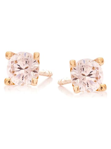 Ania Kruk Złote kolczyki-wkrętki z cyrkoniami