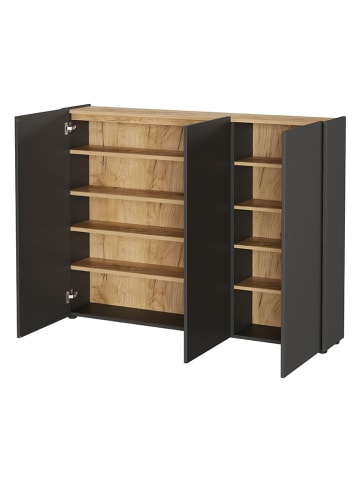 Germania Mehrzweckschrank ''Libbiano'' in Anthrazit - (B)138 x (H)105 x (T)25 cm
