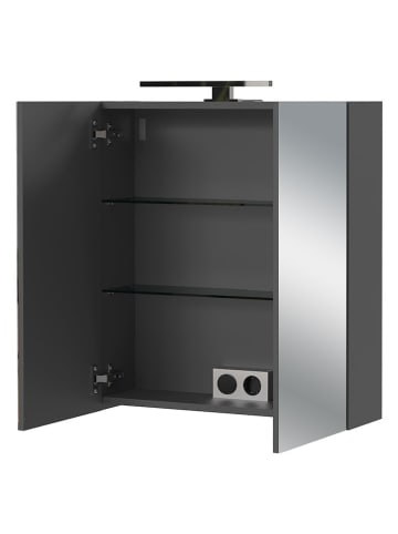 Germania Ledspiegelkast "1395" antraciet - (B)60 x (H)71 x (D)23 cm