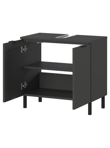 Germania Waschbeckenunterschrank "Arcena" in Anthrazit - (B)60 x (H)56 x (T)34 cm