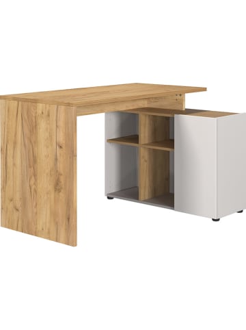 Germania Schreibtisch "Adrano" in Hellbraun/ Weiß - (B)120 x (H)74 x (T)90 cm