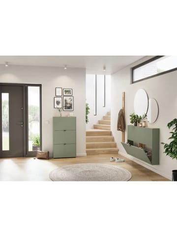Germania Schuhschrank ''Ameca'' in Grün - (B)71 x (H)127 x (T)22 cm