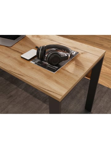 Germania Bureau "Adrano" lichtbruin/zwart - (B)150 x (H)74 x (D)60 cm