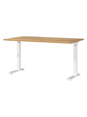 Germania Bureau "Mailand" lichtbruin/wit - (B)140 x (H)91 x (D)80 cm