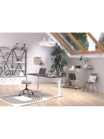 Germania Bureau "Mailand" grijs/wit - (B)140 x (H)91 x (D)80 cm