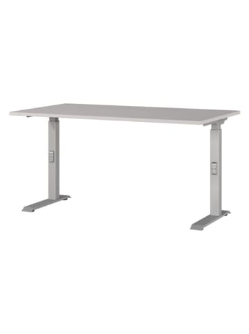 Germania Schreibtisch ''Mailand'' in Beige/ Silber - (B)140 x (H)91 x (T)80 cm