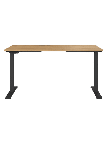 Germania Elektrisch bureau "Mailand" lichtbruin/zwart - (B)140 x (H)120 x (D)80 cm