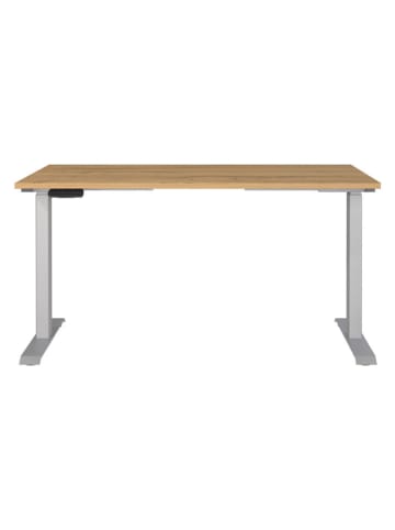 Germania Elektrisch bureau "Mail." lichtbruin/zilverkleurig - (B)140 x (H)120 x (D)80 cm