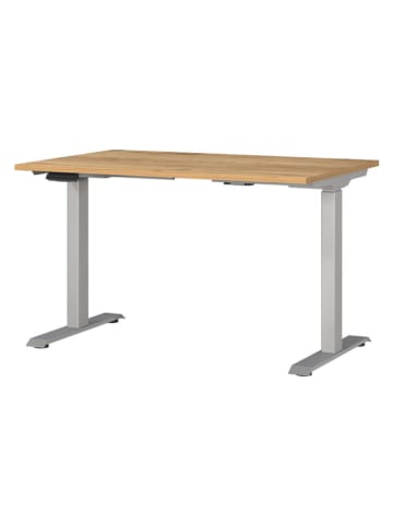 Germania Elektr. Schreibtisch ''Mail.'' in Hellbraun/ Silber - (B)120 x (H)120 x (T)80 cm