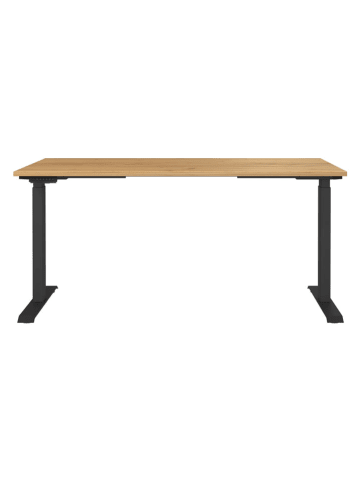 Germania Elektrisch bureau lichtbruin/zwart - (B)160 x (H)120 x (D)80 cm