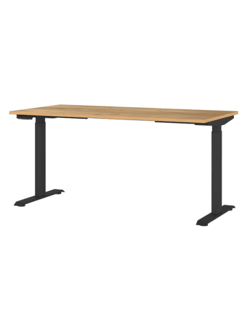 Germania Elektrisch bureau lichtbruin/zwart - (B)160 x (H)120 x (D)80 cm