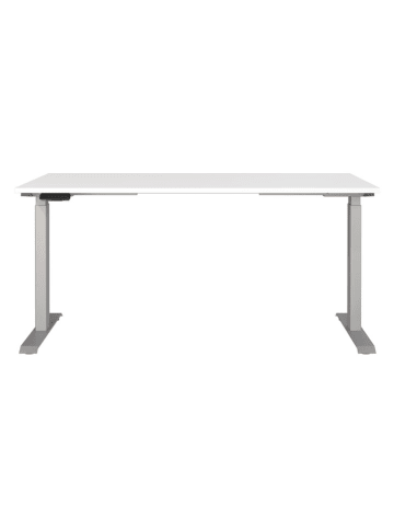 Germania Elektrisch bureau "Mailand" wit/zilverkleurig - (B)160 x (H)120 x (D)80 cm