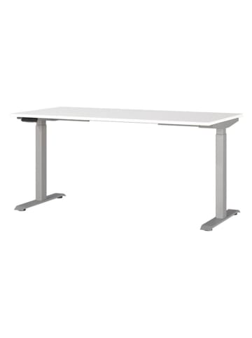 Germania Elektrisch bureau "Mailand" wit/zilverkleurig - (B)160 x (H)120 x (D)80 cm