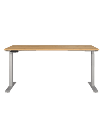 Germania Elektr. Schreibtisch ''Mail.'' in Hellbraun/ Silber - (B)160 x (H)120 x (T)80 cm
