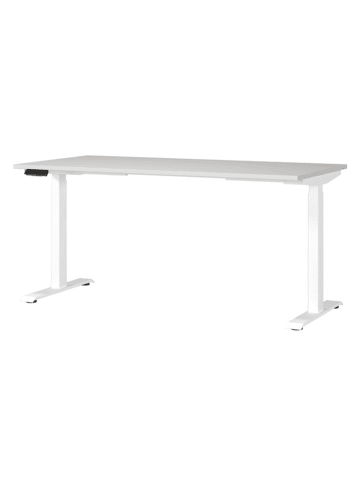 Germania Elektr. Schreibtisch ''Mailand'' in Grau/ Weiß - (B)160 x (H)120 x (T)80 cm