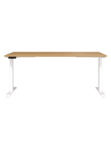 Germania Elektr. Schreibtisch ''Mail.'' in Hellbraun/ Weiß - (B)180 x (H)120 x (T)80 cm