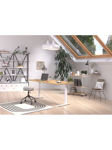 Germania Bureau "Mailand" lichtbruin/wit - (B)160 x (H)91 x (D)80 cm