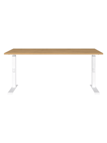 Germania Schreibtisch ''Mailand'' in Hellbraun/ Weiß - (B)160 x (H)91 x (T)80 cm