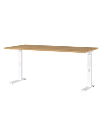 Germania Schreibtisch ''Mailand'' in Hellbraun/ Weiß - (B)160 x (H)91 x (T)80 cm