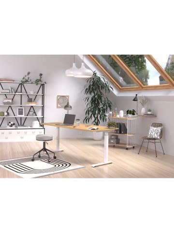 Germania Schreibtisch ''Mailand'' in Hellbraun/ Weiß - (B)180 x (H)91 x (T)80 cm