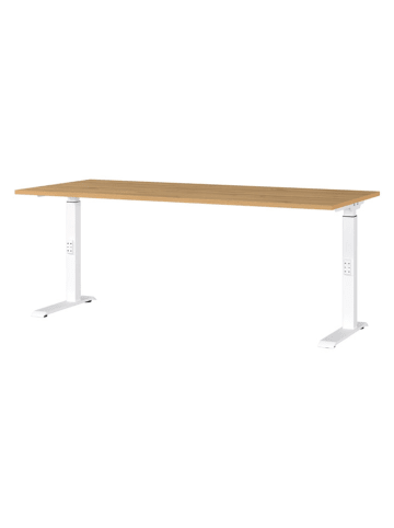 Germania Schreibtisch ''Mailand'' in Hellbraun/ Weiß - (B)180 x (H)91 x (T)80 cm