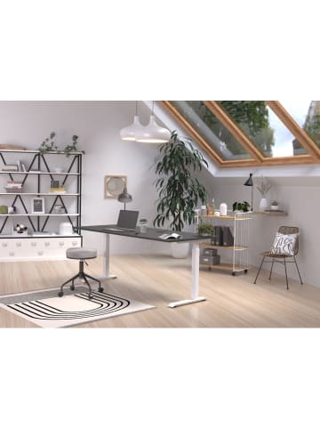 Germania Bureau "Mailand" donkergrijs/wit - (B)180 x (H)91 x (D)80 cm