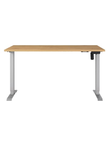 Germania Elektrisch bureau "Profi" lichtbruin/zilverkleurig - (B)140 x (H)120 x (D)80 cm