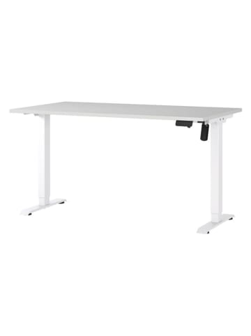 Germania Elektr. Schreibtisch ''Profi 2.0'' in Grau/ Weiß - (B)140 x (H)120 x (T)80 cm