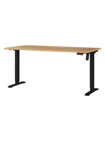 Germania Elektrisch bureau "Pro." zwart/lichtbruin - (B)160 x (H)120 x (D)80 cm