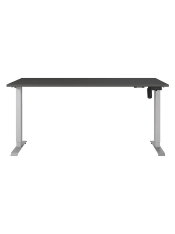 Germania Elektrisch bureau "Pro." donkergrijs/zilverkleurig - (B)160 x (H)120 x (D)80 cm