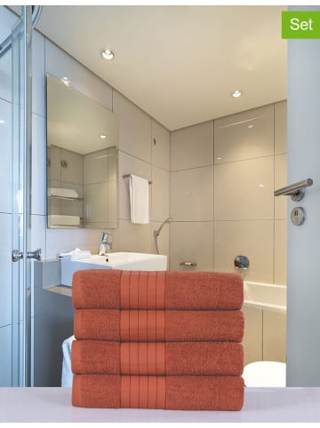 Good Morning 4er-Set: Handtücher in Terrakotta