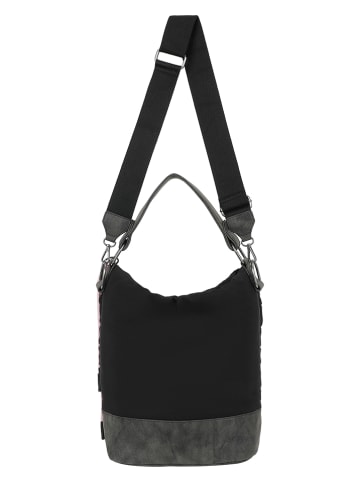 Fritzi aus Preußen Skórzana torebka "Olga" w kolorze czarno-antracytowym - 27 x 37 x 17 cm