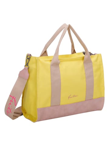 Fritzi aus Preußen Shopper bag w kolorze beżowo-żółtym - 40 x 29,5 x 14 cm