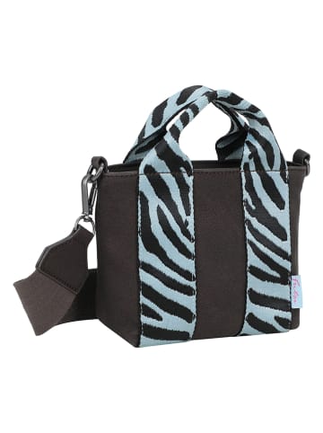 Fritzi aus Preußen Henkeltasche in Braun/ Hellblau - (B)20 x (H)15,5 x (T)7 cm