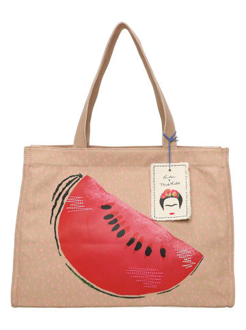Fritzi aus Preußen Shopper bag "Kahlo" w kolorze jasnoróżowo-różowym - 27 x 14 x 8 cm