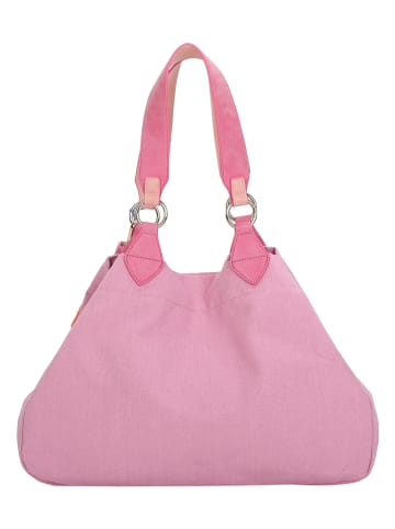 Fritzi aus Preußen Shopper bag "Frida Kahlo" w kolorze pomarańczowo-jasnoróżowym - 42 x 29 x 15 cm