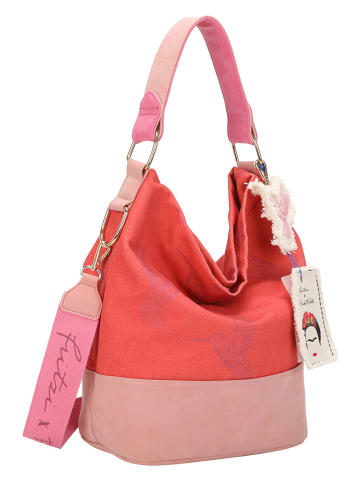 Fritzi aus Preußen Torebka "Frida Kahlo" w kolorze koralowo-jasnoróżowym - 27 x 37 x 17 cm