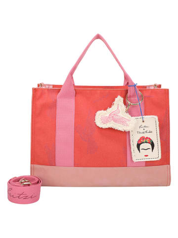 Fritzi aus Preußen Torebka "Frida Kahlo" w kolorze koralowo-jasnoróżowym - 40 x 29,5 x 14 cm