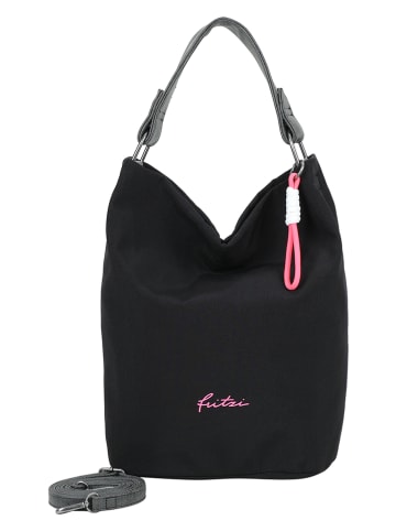 Fritzi aus Preußen Skórzana torebka "Hobo Lea" w kolorze czarnym - 27 x 37 x 17 cm