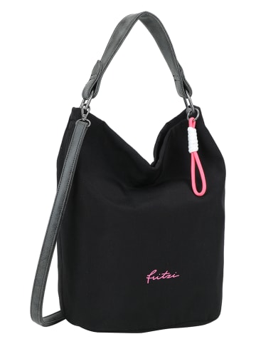 Fritzi aus Preußen Skórzana torebka "Hobo Lea" w kolorze czarnym - 27 x 37 x 17 cm