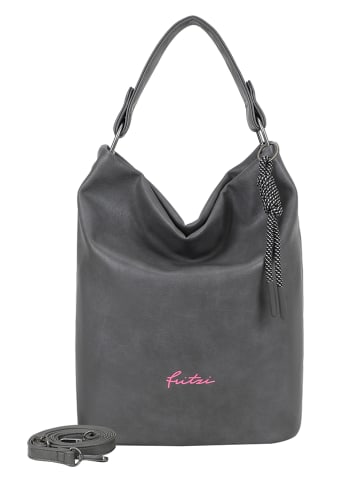 Fritzi aus Preußen Schultertasche "Hobo Lou" in Dunkelgrau - (B)27 x (H)37 x (T)17 cm