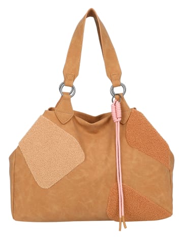 Fritzi aus Preußen Shopper "Izzy" in Camel - (B)42 x (H)29 x (T)15 cm