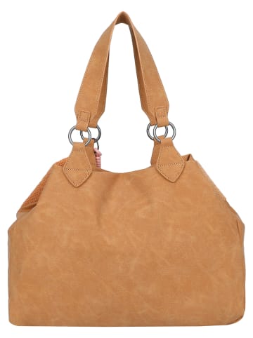 Fritzi aus Preußen Shopper "Izzy" in Camel - (B)42 x (H)29 x (T)15 cm
