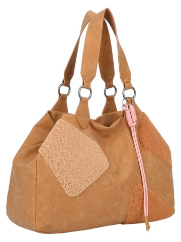 Fritzi aus Preußen Shopper "Izzy" in Camel - (B)42 x (H)29 x (T)15 cm