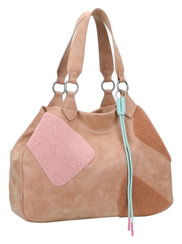 Fritzi aus Preußen Shopper bag "Izzy" w kolorze beżowo-jasnobrązowym - 42 x 29 x 15 cm