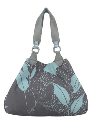 Fritzi aus Preußen Shopper "Izzy" in Grau/ Türkis - (B)42 x (H)29 x (T)15 cm