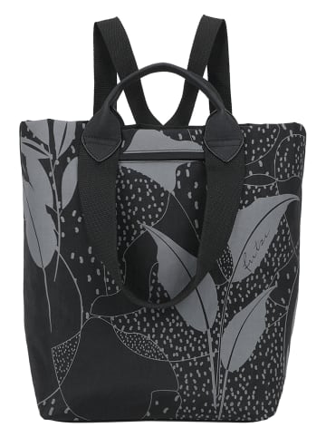 Fritzi aus Preußen Rucksack "Limited Leaves" in Schwarz/ Grau - (B)30 x (H)38 x (T)17 cm