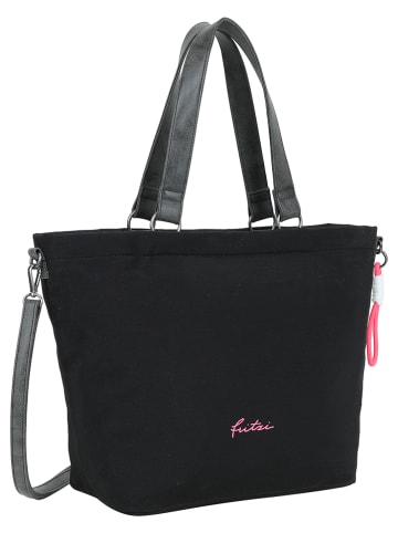 Fritzi aus Preußen Shopper "Lea" in Schwarz - (B)33 x (H)32 x (T)16 cm