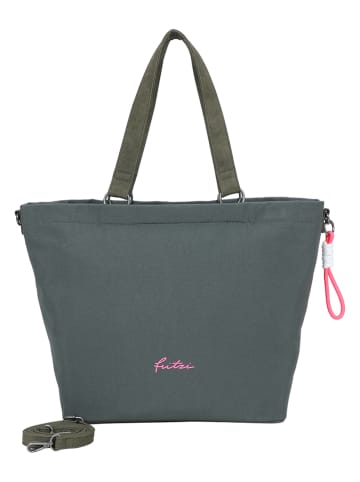 Fritzi aus Preußen Shopper "Lea" in Khaki - (B)33 x (H)32 x (T)16 cm